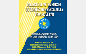 Campagne de dons vestimentaires et alimentaires au sein de Sénart-Moissy