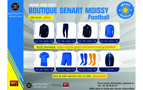 Ouverture de la boutique en ligne du club